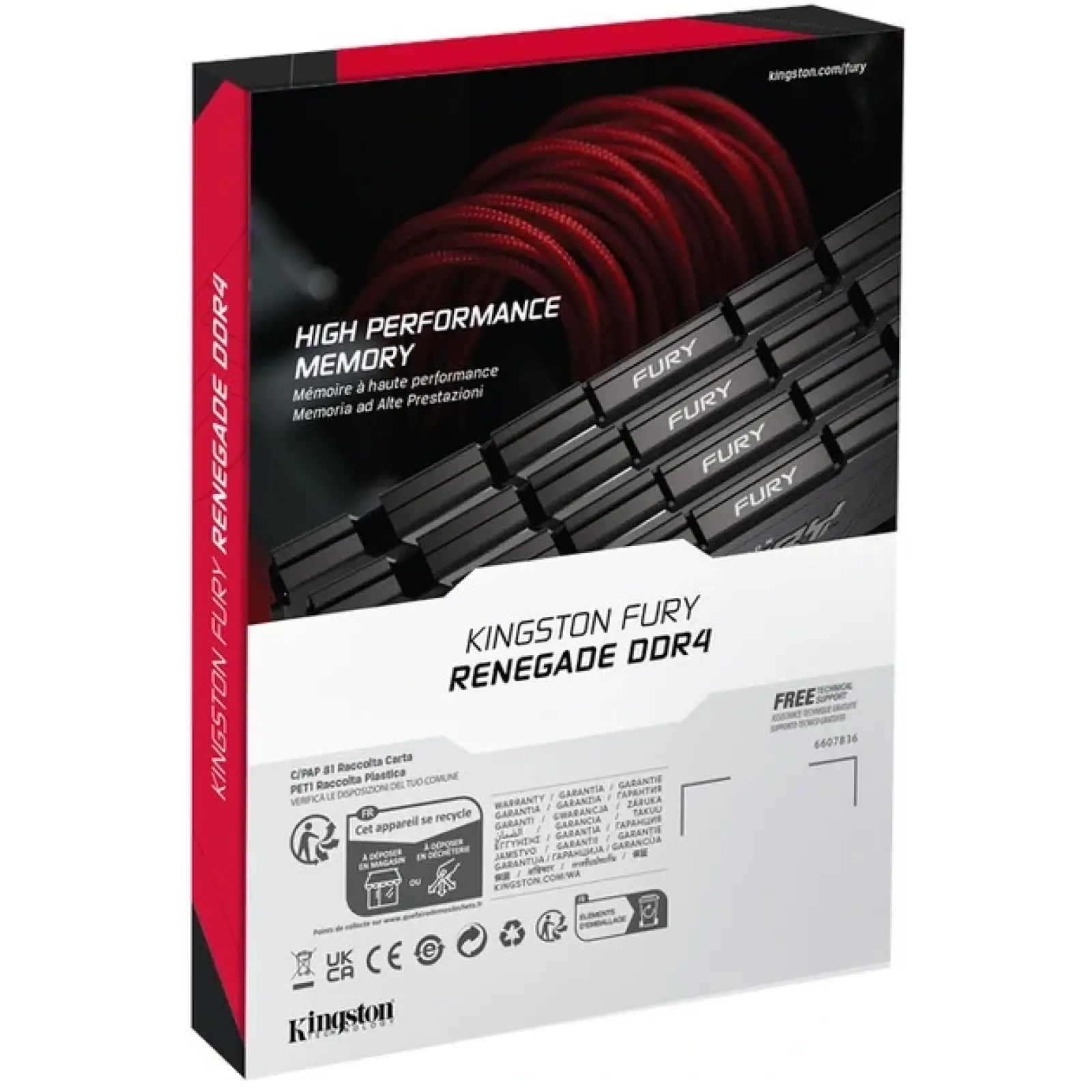 Оперативна пам'ять DDR4 2x16GB/3200 Kingston Fury Renegade Black (KF432C16RB12K2/32) UA