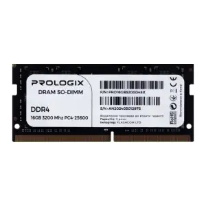 Оперативная память SO-DIMM 16GB/3200 1.35V DDR4 Prologix (PRO16GB3200D4SX) UA