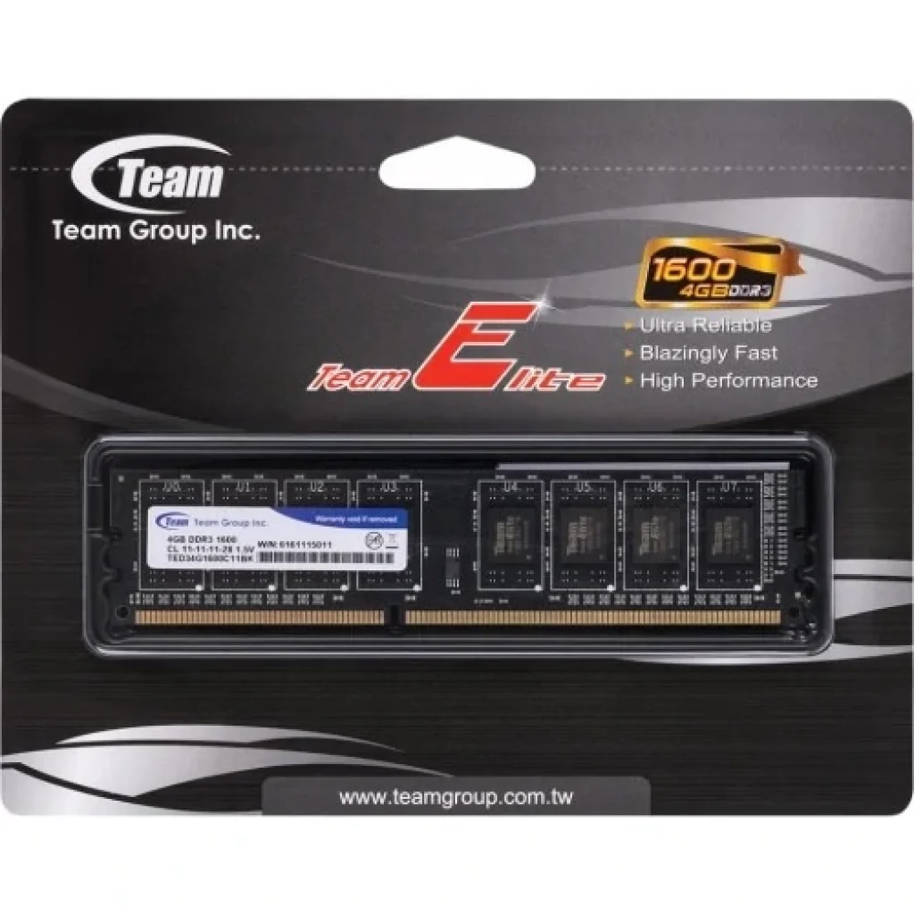 Модуль памяти DDR3 4GB/1600 Team Elite (TED34G1600C1101) UA