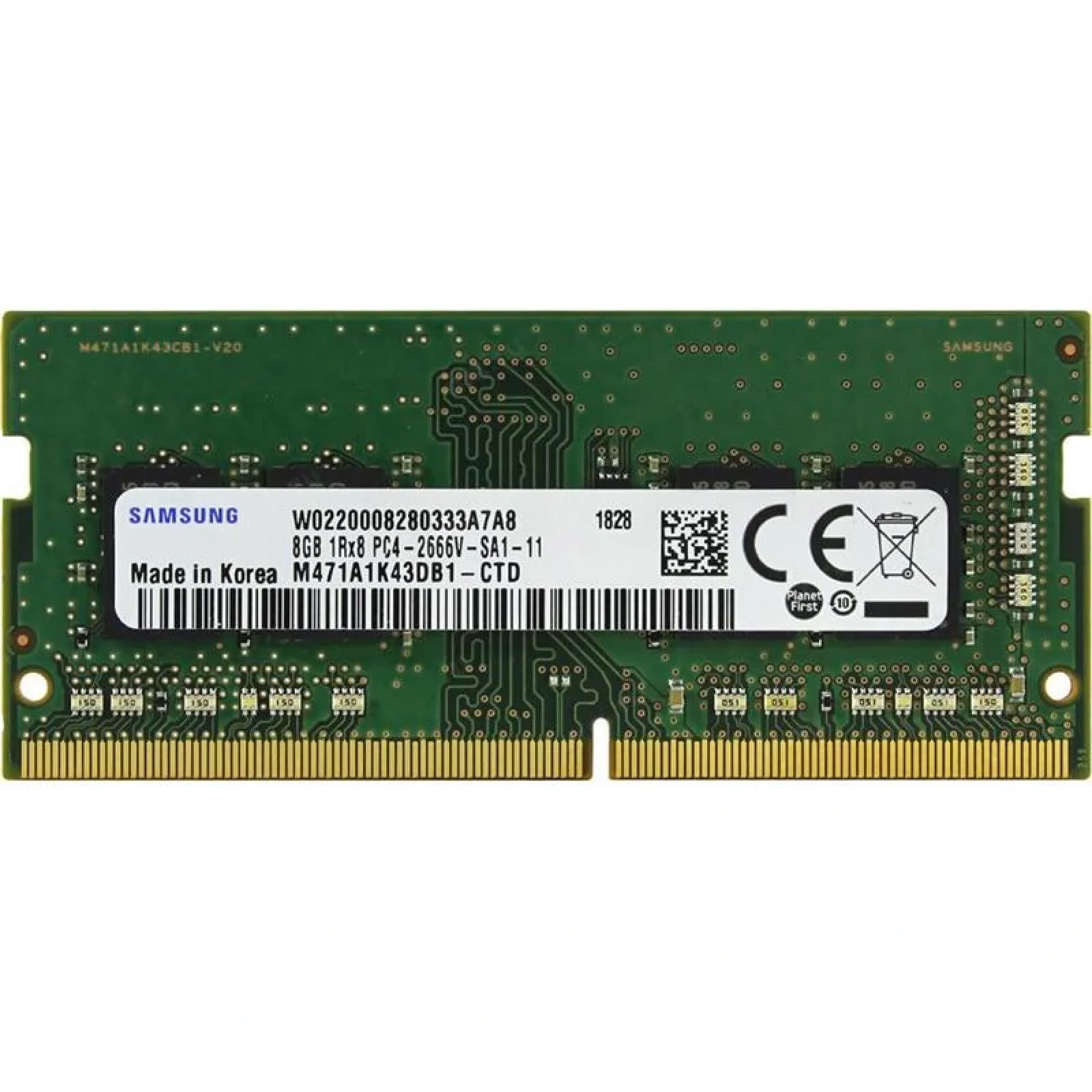 Оперативная память SO-DIMM 8GB/2666 DDR4 Samsung (M471A1K43CB1-CTD) UA