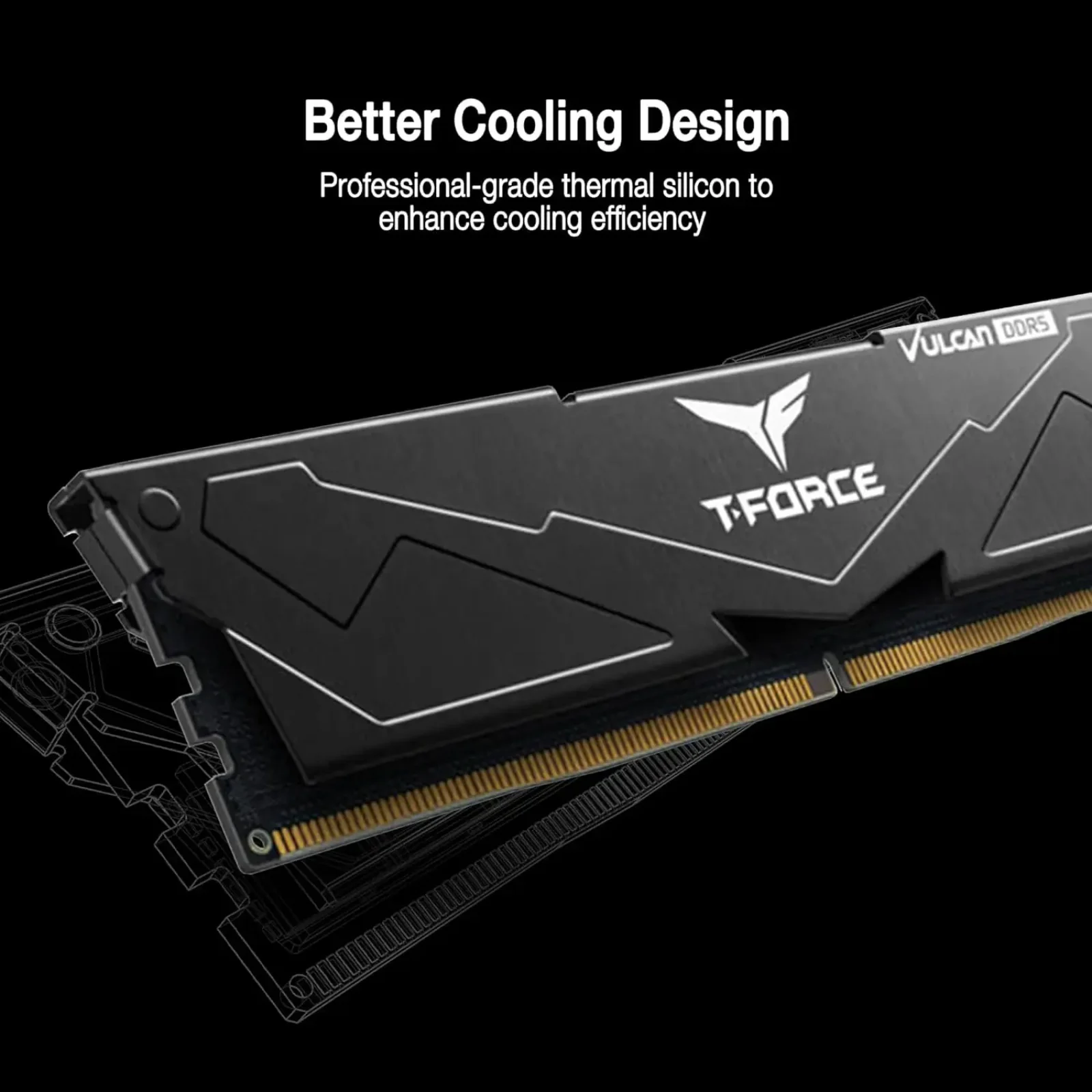 Модуль памяти DDR5 2x16GB/6000 Team T-Force Vulcan Black (FLBD532G6000HC38JDC01) UA