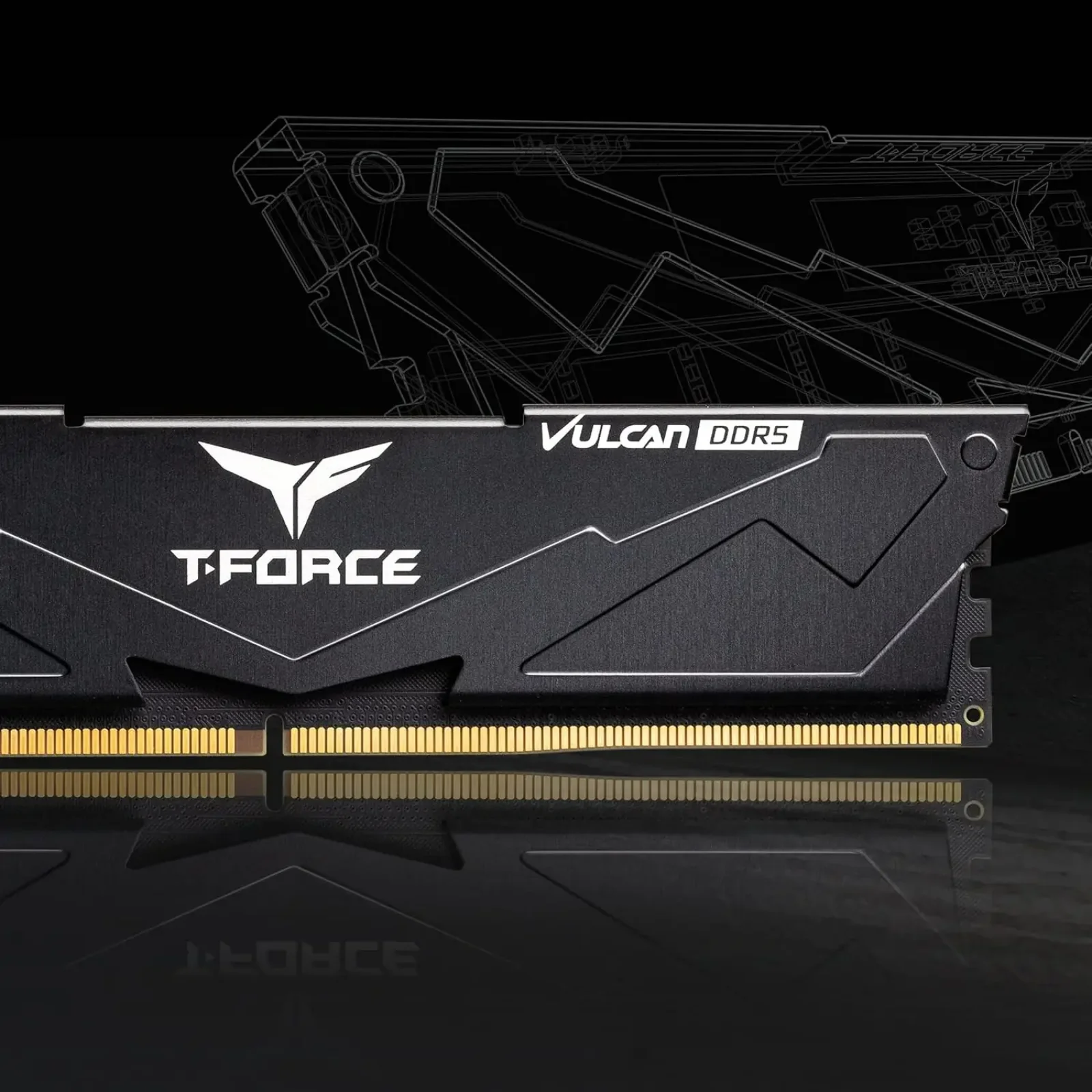 Модуль памяти DDR5 2x16GB/6000 Team T-Force Vulcan Black (FLBD532G6000HC38JDC01) UA