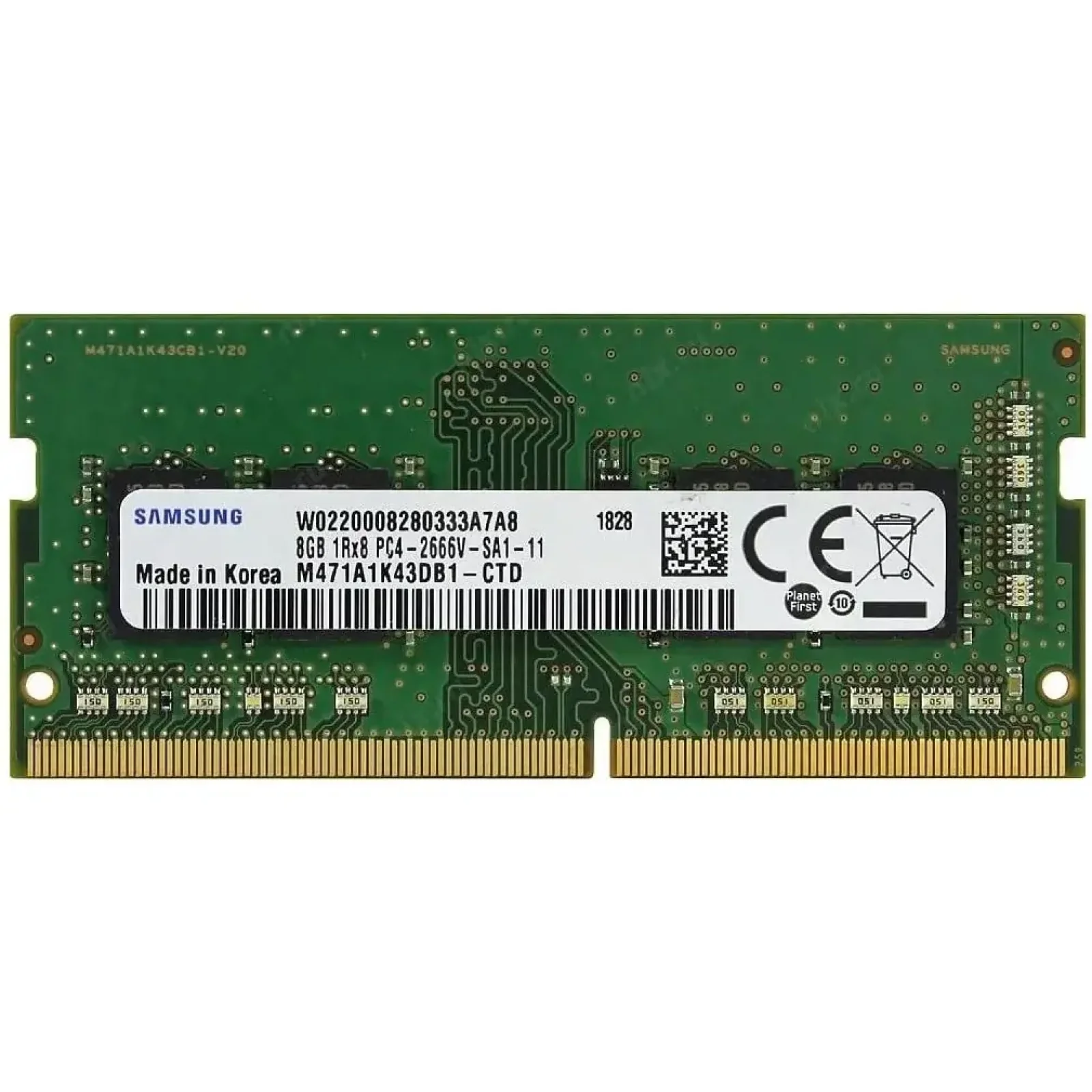 Модуль памяти SO-DIMM DDR4 8GB/2666 Samsung (M471A1K43DB1-CTD) UA
