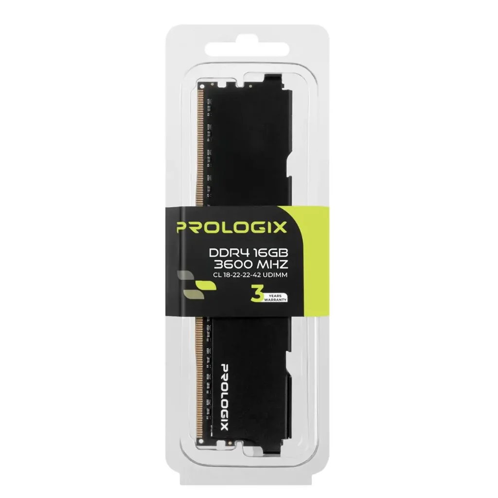 Модуль пам'яті DDR4 16GB/3600 Prologix Black (PRO16GB3600B4) UA