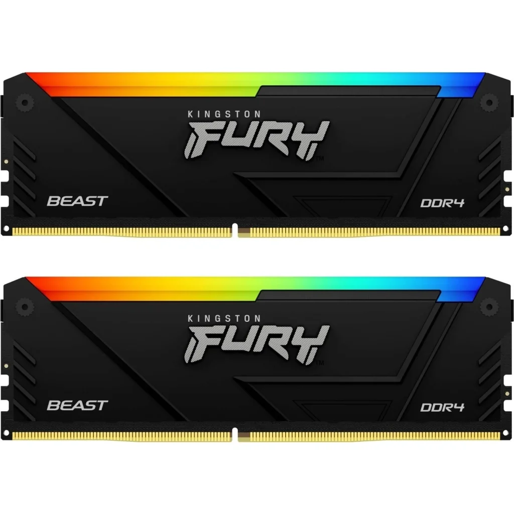 Модуль пам'яті DDR4 2x16GB/3200 Kingston Fury Beast RGB (KF432C16BB12AK2/32) UA