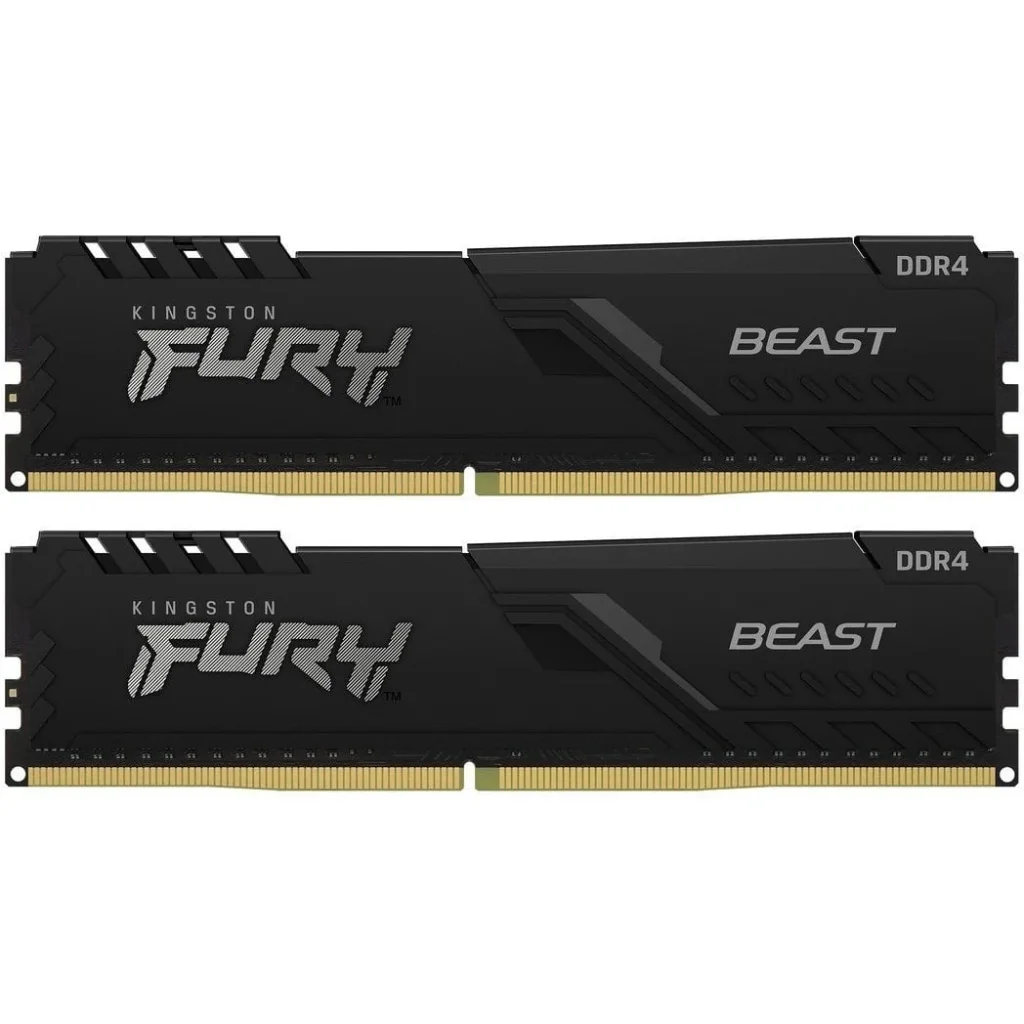 Модуль пам'яті DDR4 2x16GB/3600 Kingston Fury Beast Black (KF436C18BBK2/32) UA