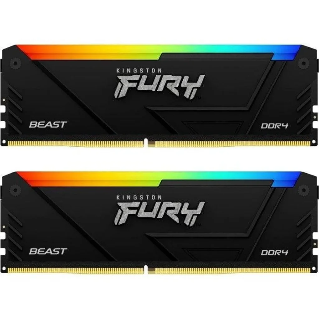 Модуль памяти DDR4 2x8GB/3600 Kingston Fury Beast RGB (KF436C17BB2AK2/16) UA
