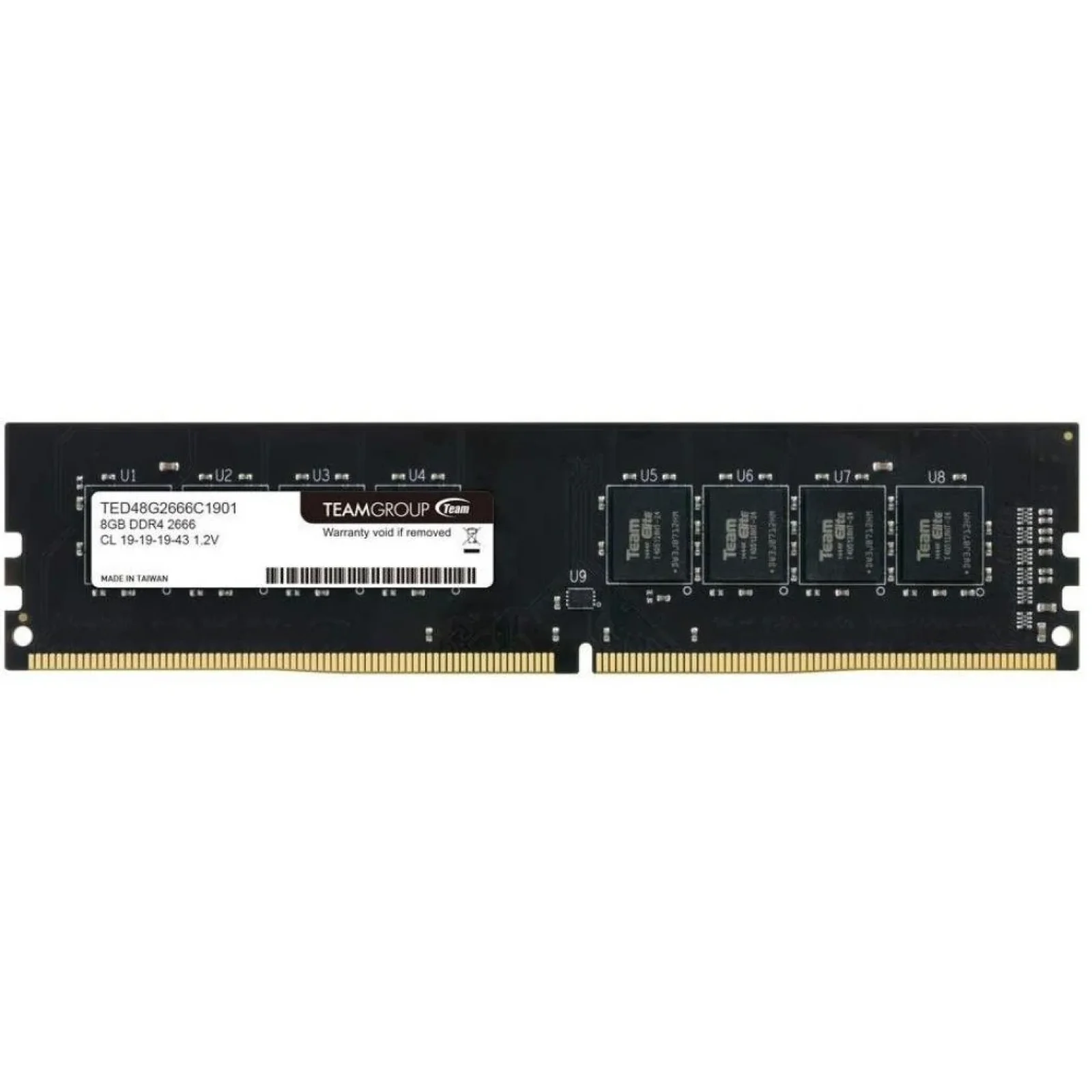 Модуль памяти DDR4 8GB/2666 Team Elite (TED48G2666C1901) UA