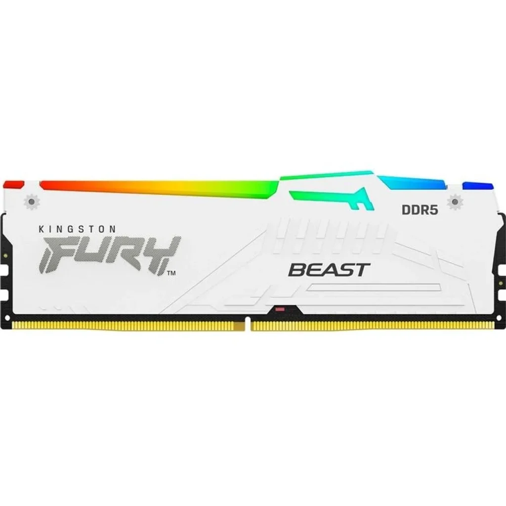 Модуль памяти DDR5 16GB/5600 Kingston Fury Beast White RGB (KF556C36BWEA-16) UA