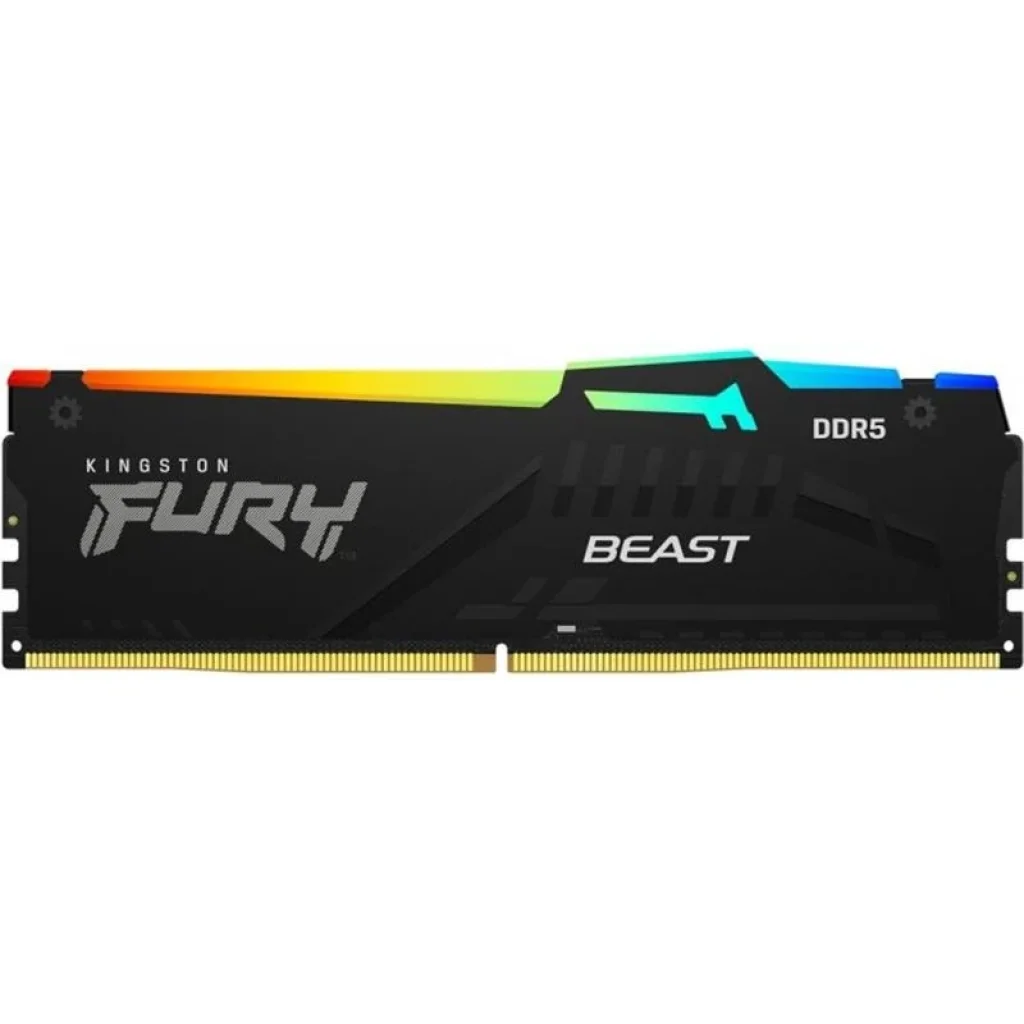 Модуль памяти DDR5 16GB/6400 Kingston Fury Beast RGB Black (KF564C32BBA-16) UA