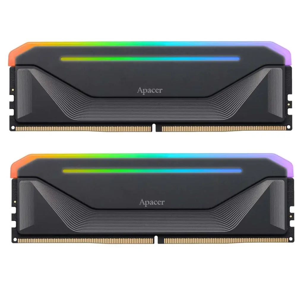 Модуль памяти DDR5 2x16GB/5200 Apacer NOX RGB Black (AH5U32G52C522NBAA-2) UA