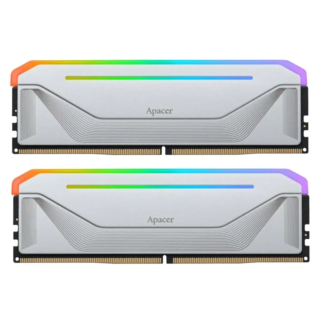 Модуль пам'яті DDR5 2x16GB/5200 Apacer NOX RGB Silver (AH5U32G52C522NWAA-2) UA