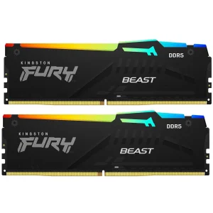 Оперативна пам'ять DDR5 2x16GB/5200 Kingston Fury Beast RGB Black (KF552C40BBAK2-32) UA