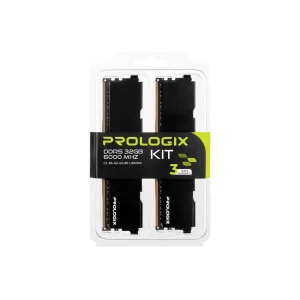 Модуль пам'яті DDR5 2x16GB/6000 Prologix Black (PRO32GB6000B5K) UA