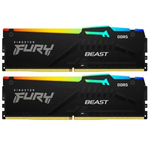 Оперативная память DDR5 2x32GB/5600 Kingston Fury Beast RGB Black (KF556C36BBE2AK2-64) UA