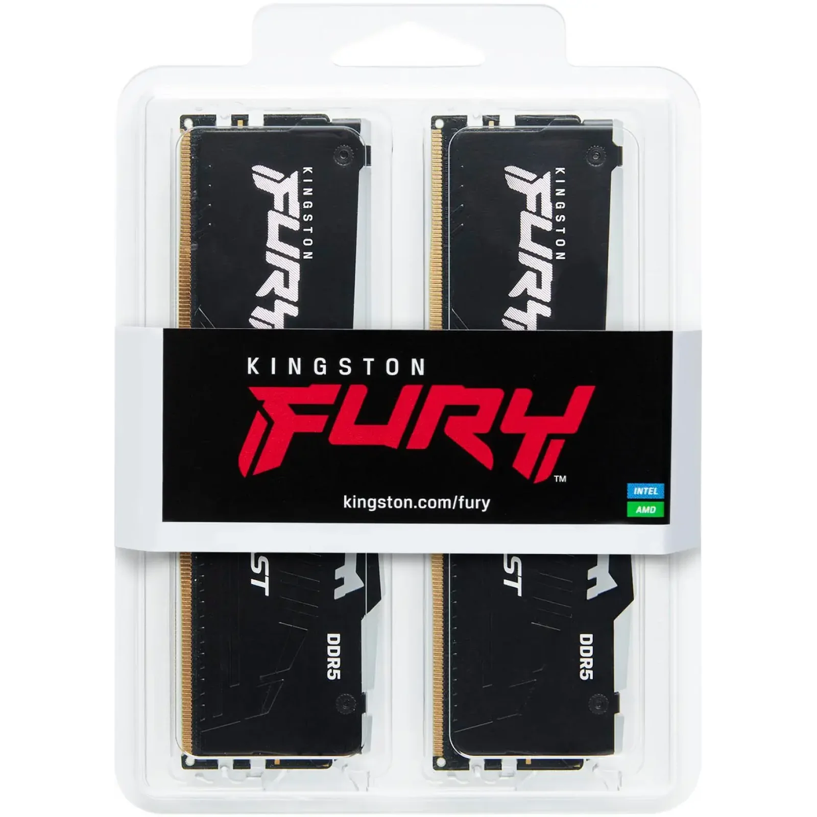 Оперативная память DDR5 2x32GB/5600 Kingston Fury Beast RGB Black (KF556C36BBE2AK2-64) UA