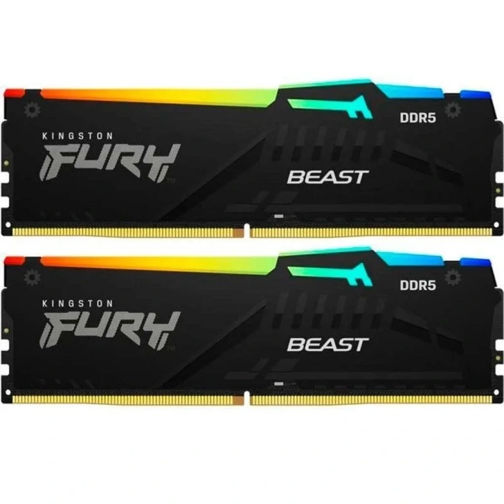 Модуль памяти DDR5 2x8GB/5200 Kingston Fury Beast RGB Black (KF552C40BBAK2-16) UA