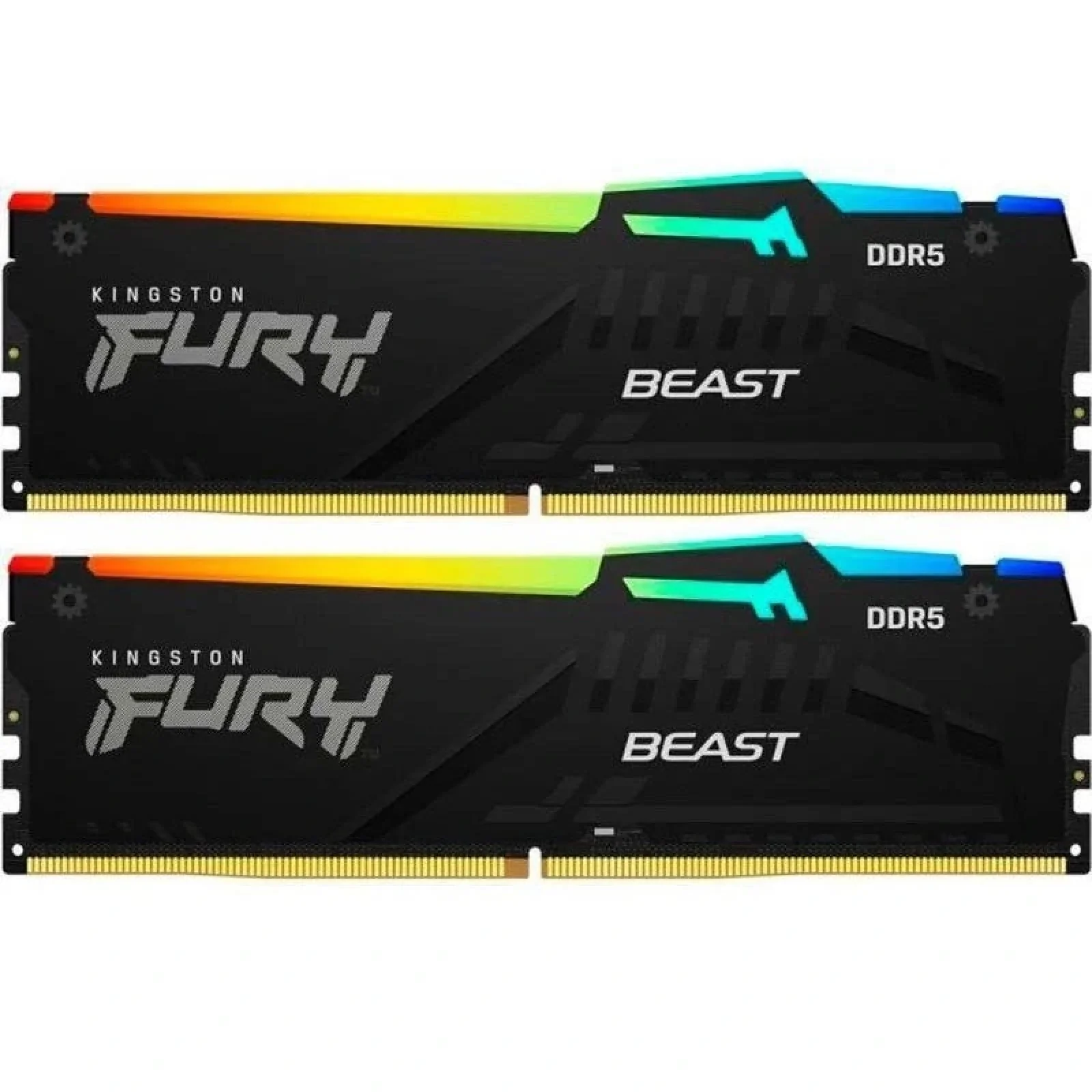 Модуль пам'яті DDR5 2x8GB/5200 Kingston Fury Beast RGB Black (KF552C36BBEAK2-16) UA
