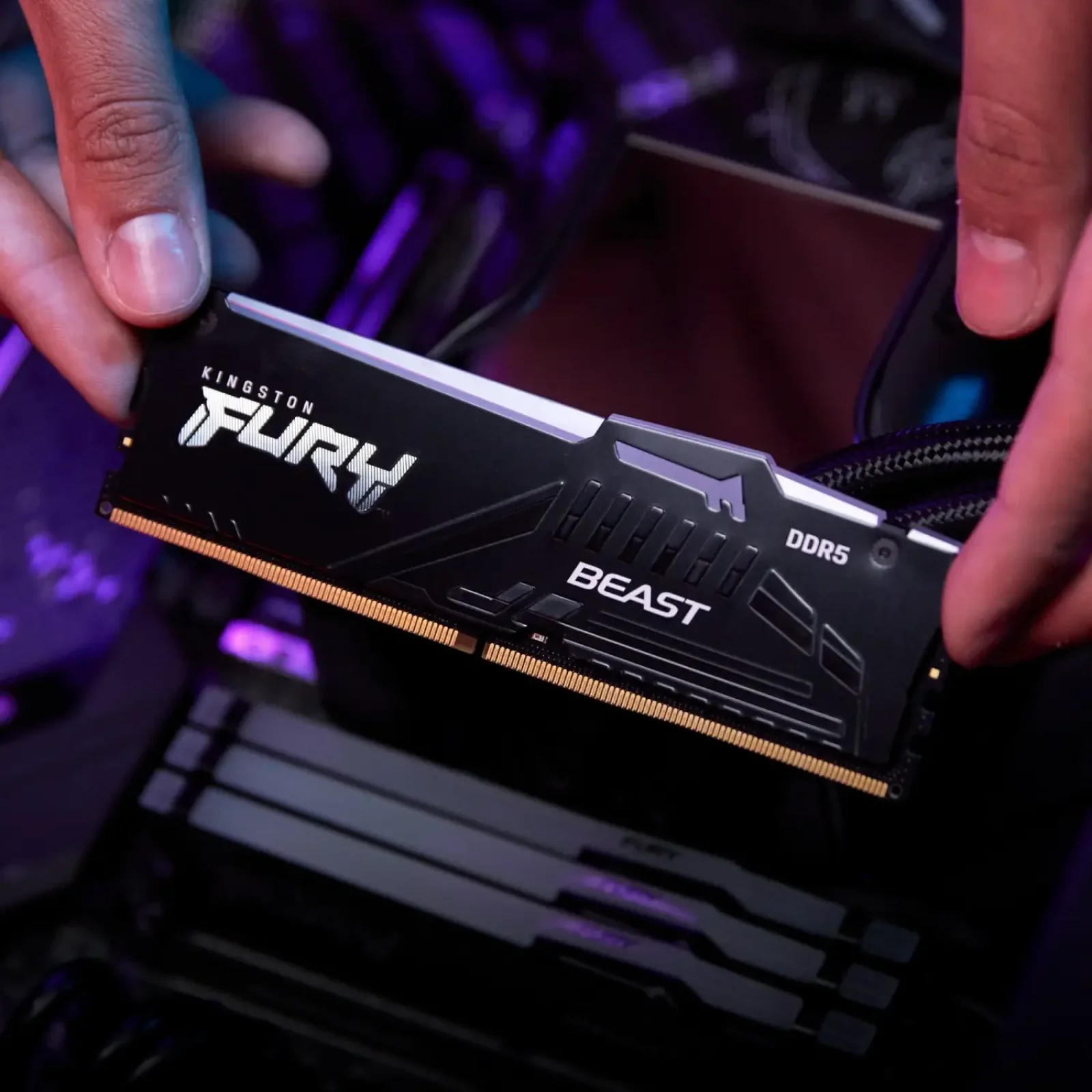 Оперативная память DDR5 32GB/5600 Kingston Fury Beast RGB Black (KF556C36BBE2A-32) UA