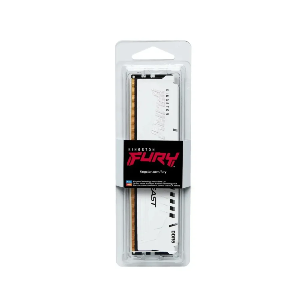 Модуль пам'яті DDR5 32GB/6000 Kingston Fury Beast White (KF560C36BWE-32) UA