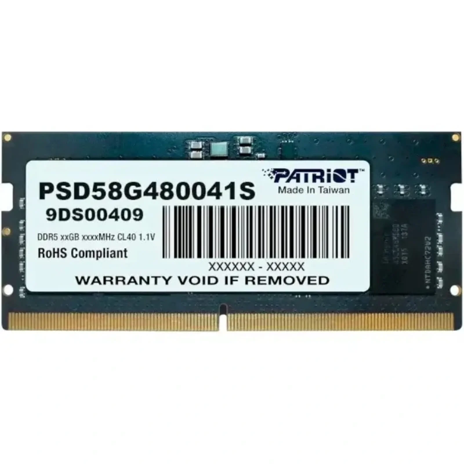 Модуль пам'яті SO-DIMM 8GB/4800 DDR5 Patriot Signature Line (PSD58G480041S) UA