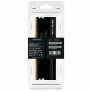 Модуль пам`ятi Prologix 16 GB DDR4 3200 MHz Onyx Black (PRO16GB3200YB4) UA