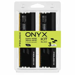 Модуль пам`ятi Prologix 16 GB (2x8GB) DDR4 3200 MHz Onyx Black RGB (PRO16GB3200YBR4K) UA