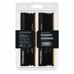 Модуль пам`ятi Prologix 16 GB (2x8GB) DDR4 3200 MHz Onyx Black RGB (PRO16GB3200YBR4K) UA