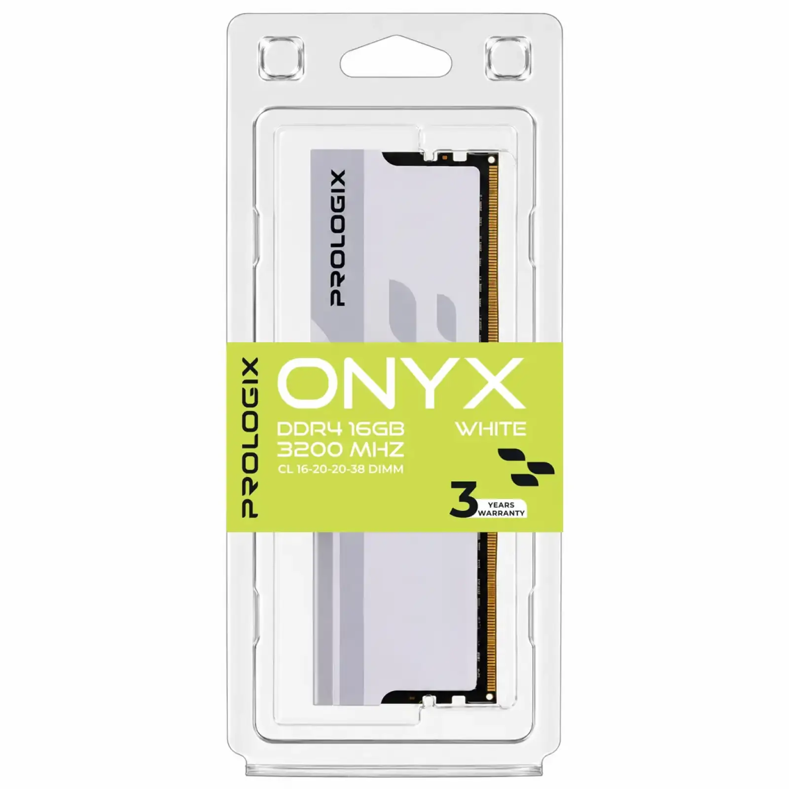 Модуль пам`ятi ProLogix DDR4 16GB 3200 MHz Onyx White (PRO16GB3200YW4) UA