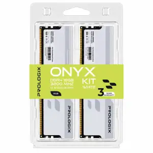 Модуль пам`ятi Prologix 16 GB (2x8GB) DDR4 3200 MHz Onyx White RGB (PRO16GB3200YWR4K) UA