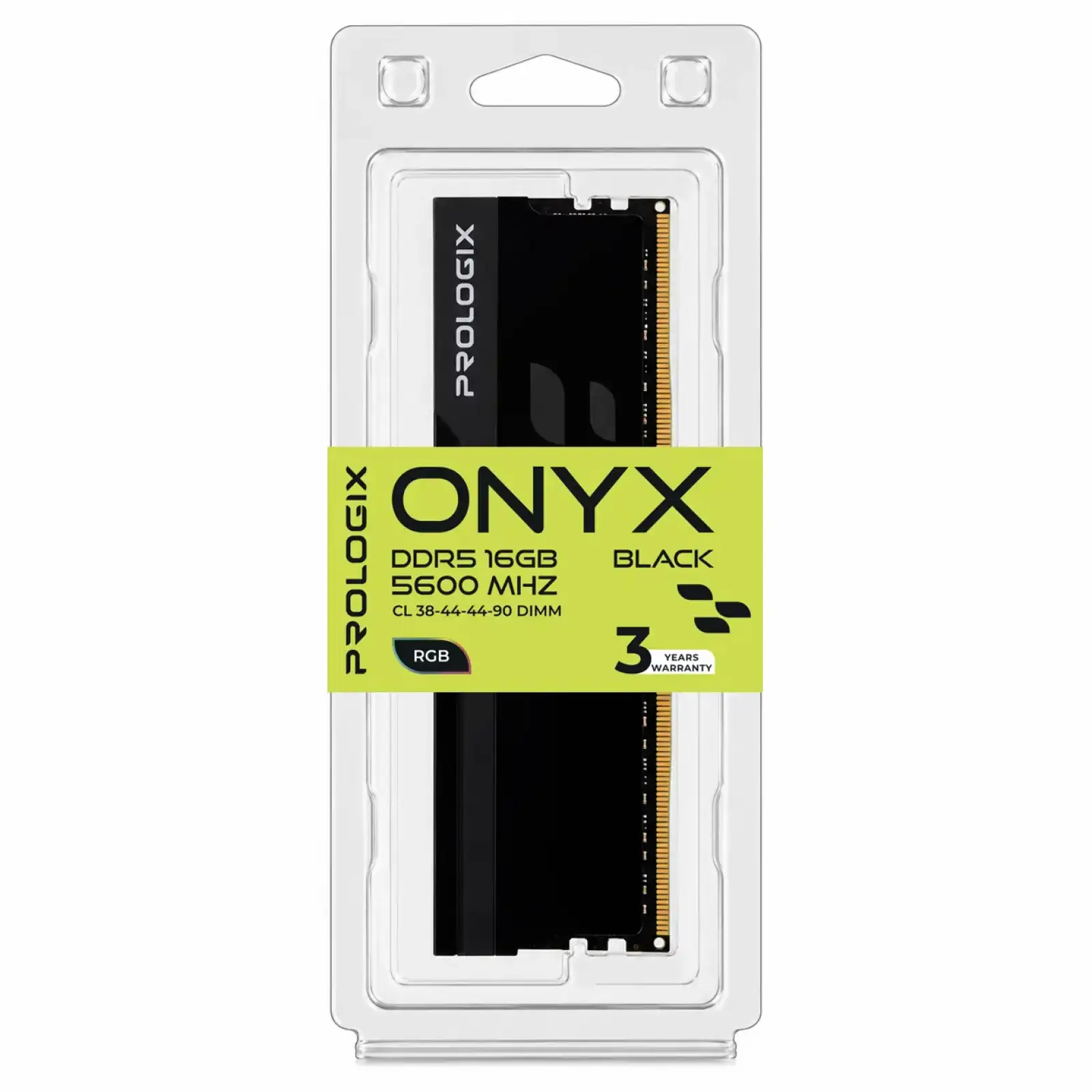 Модуль пам`ятi DDR5 16GB/5600 Prologix ONYX Black RGB (PRO16GB5600YBR5) UA