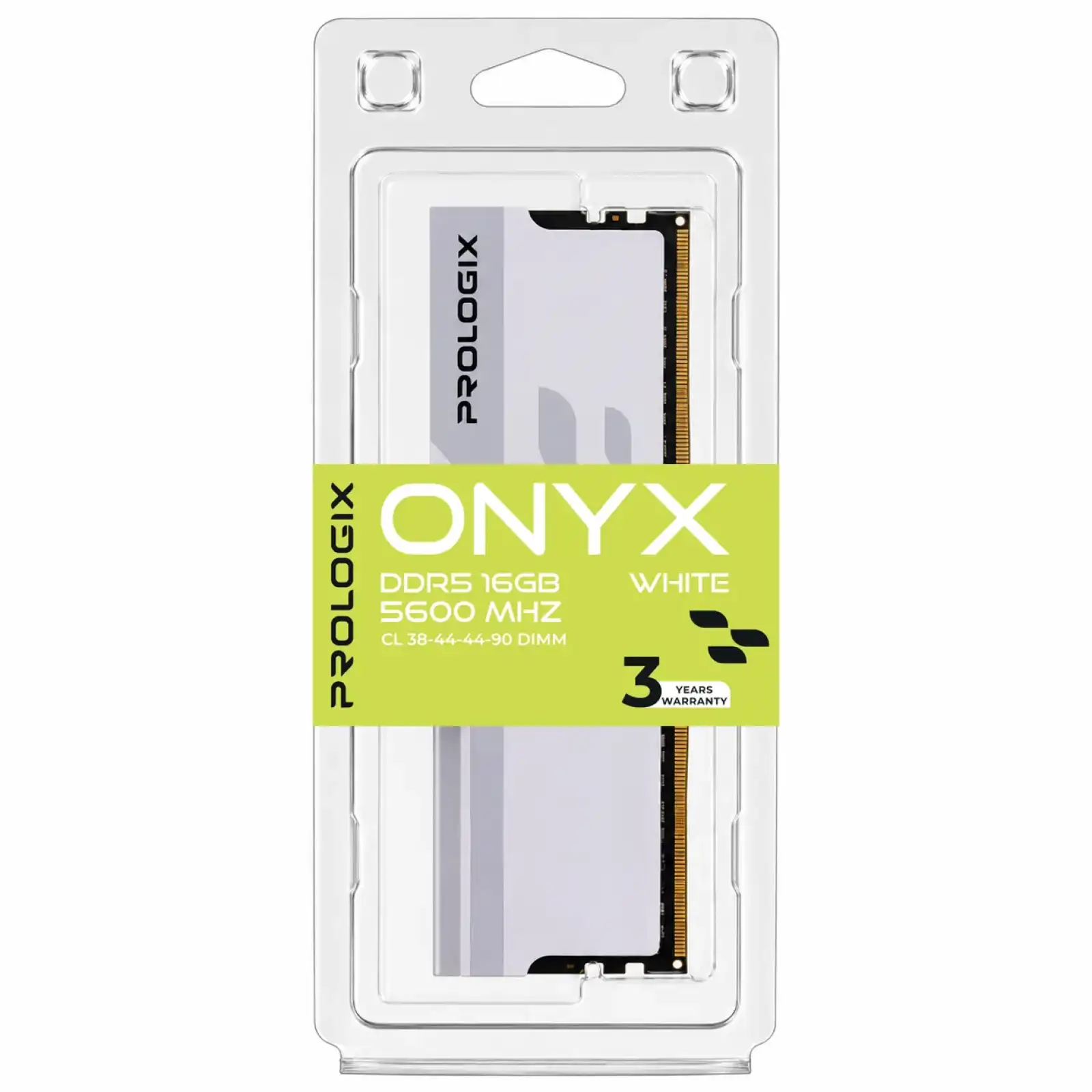 Модуль пам`ятi DDR5 16GB/5600 Prologix ONYX White (PRO16GB5600YW5) UA