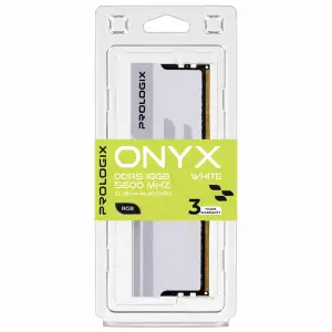 Модуль пам`ятi DDR5 16GB/5600 Prologix ONYX White RGB (PRO16GB5600YWR5) UA