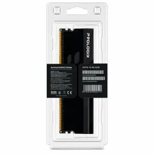 Модуль пам`ятi Prologix 16 GB DDR5 6000 MHz Onyx Black RGB (PRO16GB6000YBR5) UA