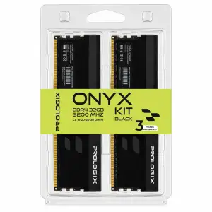 Модуль пам`ятi Prologix 32 GB (2x16GB) DDR4 3200 MHz Onyx Black (PRO32GB3200YB4K) UA