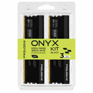 Модуль пам`ятi Prologix 32 GB (2x16GB) DDR4 3200 MHz Onyx Black RGB (PRO32GB3200YBR4K) UA