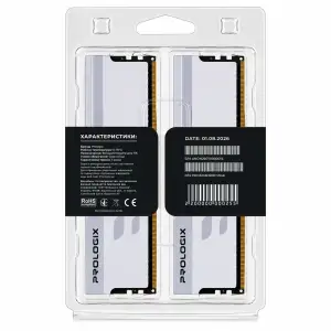 Модуль пам`ятi Prologix 32 GB (2x16GB) DDR4 3200 MHz Onyx White (PRO32GB3200YW4K) UA