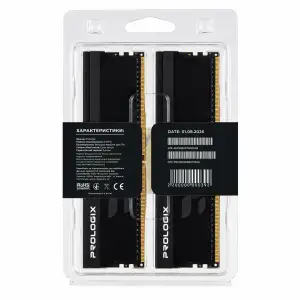 Модуль пам`ятi Prologix 32 GB (2x16GB) DDR4 3600 MHz Onyx Black (PRO32GB3600YB4K) UA