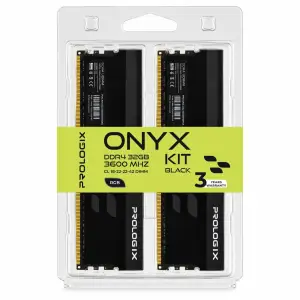 Модуль пам`ятi DDR4 2x16GB/3600 Prologix Onyx Black RGB (PRO32GB3600YBR4K) UA