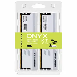 Модуль пам`ятi DDR4 2x16GB/3600 Prologix Onyx White RGB (PRO32GB3600YWR4K) UA
