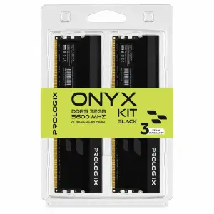 Модуль пам`ятi Prologix 32 GB (2x16GB) DDR5 5600 MHz Onyx Black (PRO32GB5600YB5K) UA