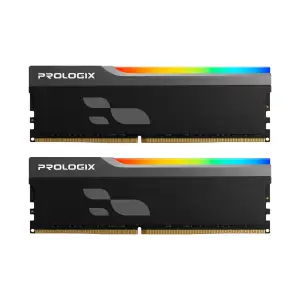 Модуль пам`ятi DDR5 2x16GB/5600 Prologix ONYX Black RGB (PRO32GB5600YBR5K) UA