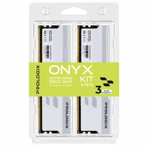 Модуль пам`ятi DDR5 2x16GB/5600 Prologix ONYX White (PRO32GB5600YW5K) UA