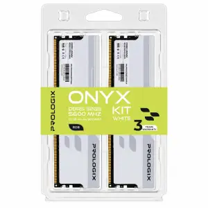 Модуль пам`ятi DDR5 2x16GB/5600 Prologix ONYX White RGB (PRO32GB5600YWR5K) UA