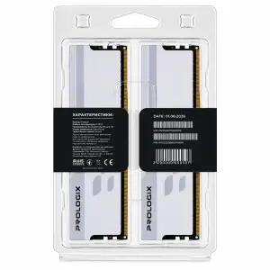 Модуль пам`ятi DDR5 2x16GB/5600 Prologix ONYX White RGB (PRO32GB5600YWR5K) UA
