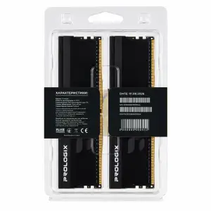 Модуль пам`ятi Prologix 32 GB (2x16GB) DDR5 6000 MHz Onyx Black (PRO32GB6000YB5K) UA