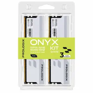 Модуль пам`ятi Prologix 32 GB (2x16GB) DDR5 6000 MHz Onyx White RGB (PRO32GB6000YWR5K) UA
