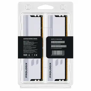 Модуль пам`ятi Prologix 32 GB (2x16GB) DDR5 6000 MHz Onyx White RGB (PRO32GB6000YWR5K) UA