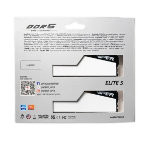 Модуль пам`яті DDR5 2x16GB/6400 Patriot Viper Elite 5 (VEB532G6432KW) UA