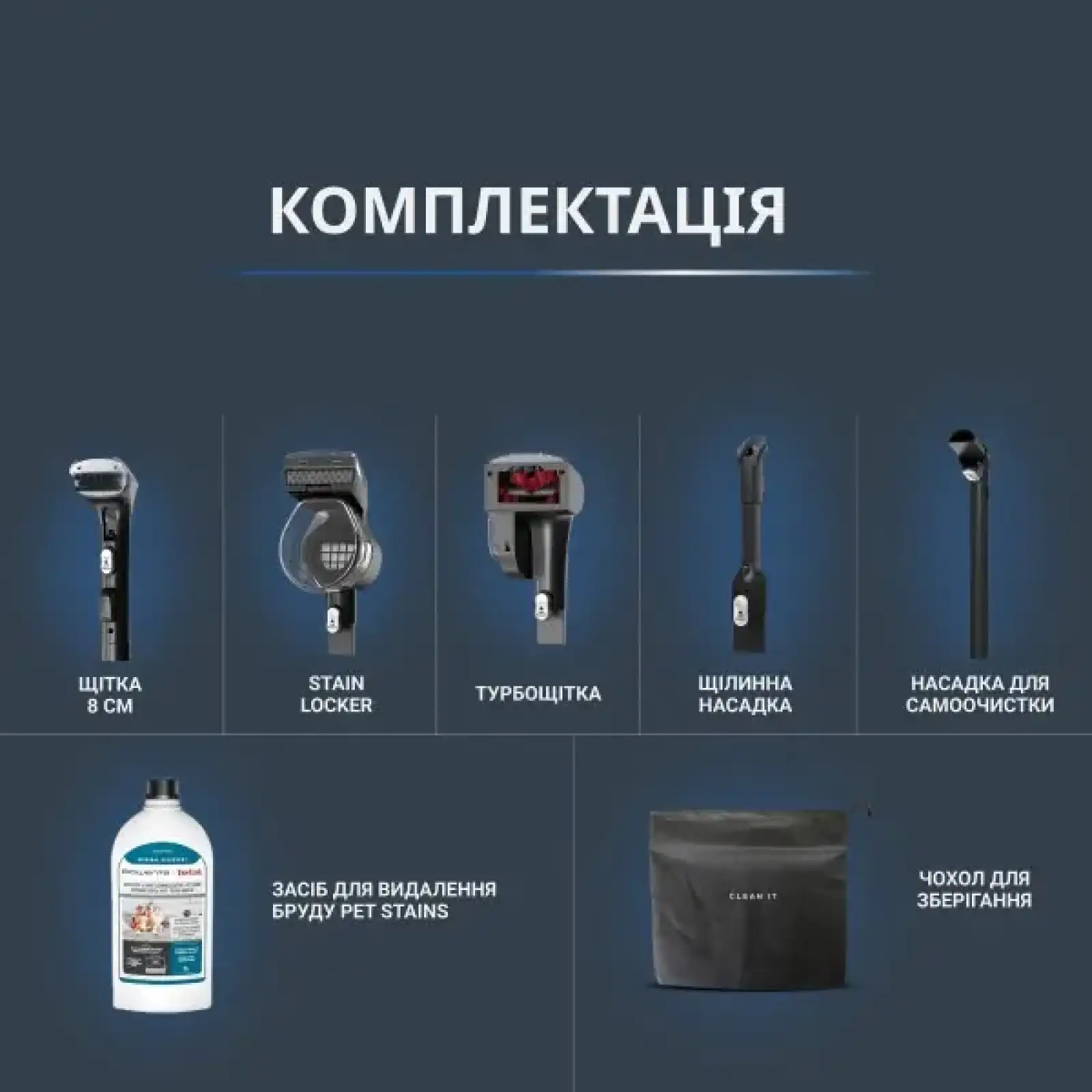 Миючий пилосос-плямовивідник Rowenta Clean It Hot & Cold IN7021F0 UA